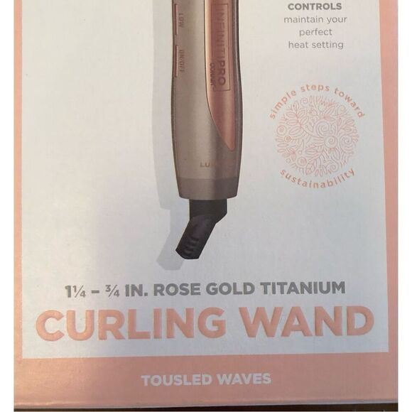 CONAIR - NWT Infinite Pro Titanium Professional Digital Curling Iron/Rose Gold. - Picture 3 of 9